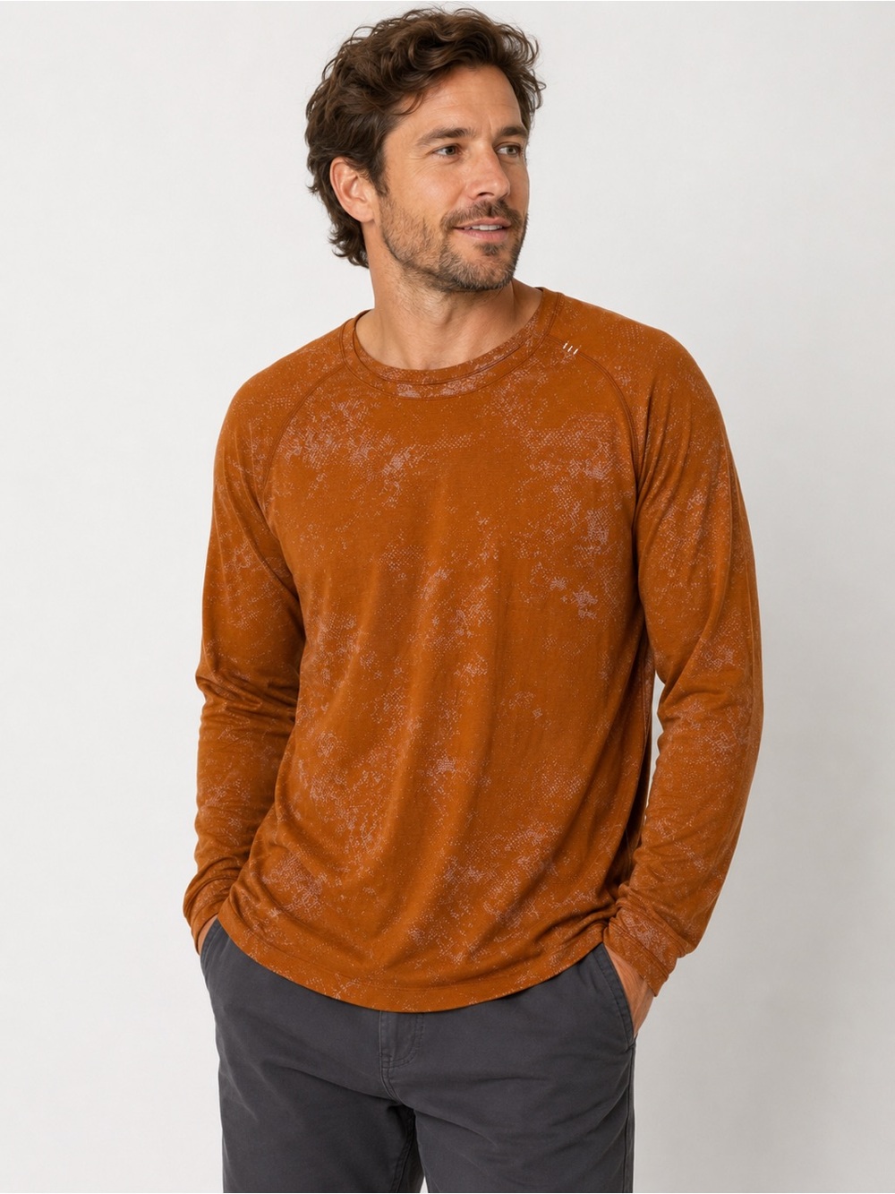 Lululemon Metal Vent Tech Long Sleeve Shirt Men's Size XXL Athletic burnt sienna